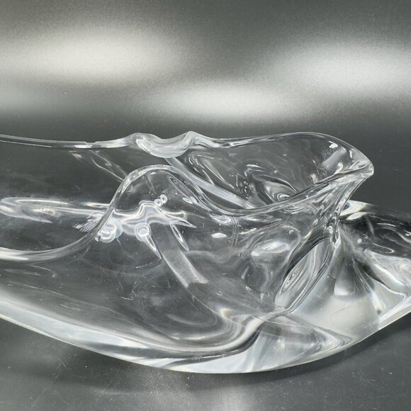 1950s Heisey Glass Clear Elf Shoe Cornucopia Heavy Manganese 365nm Green UV Glow - Picture 14 of 16